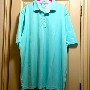 Greg Norman polo shirt size XXL light green striped